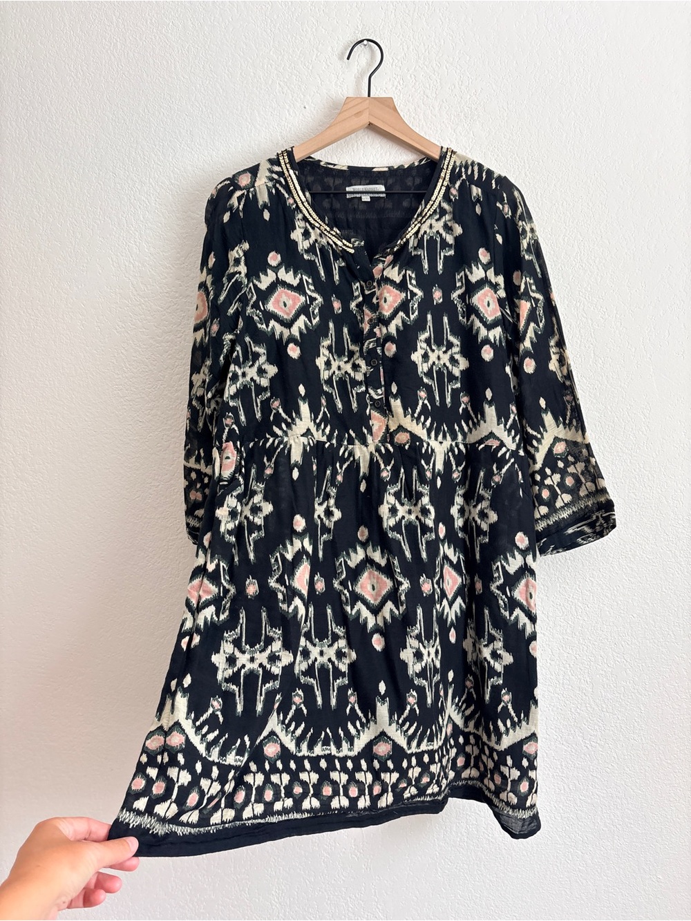 World Market Cotton Boho Mini Dress